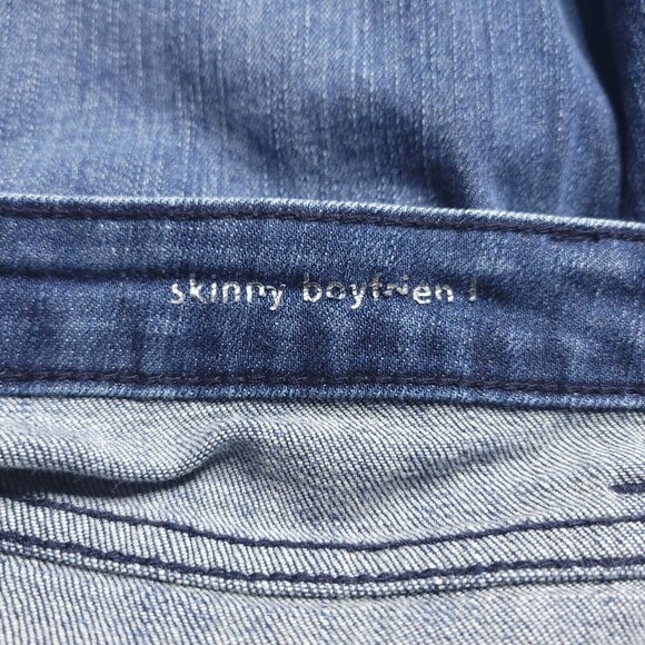 Simply Vera Vera Wang Womens Skinny Boyfriend Jeans 8 Distressed Medium Wash - Picture 6 of 7